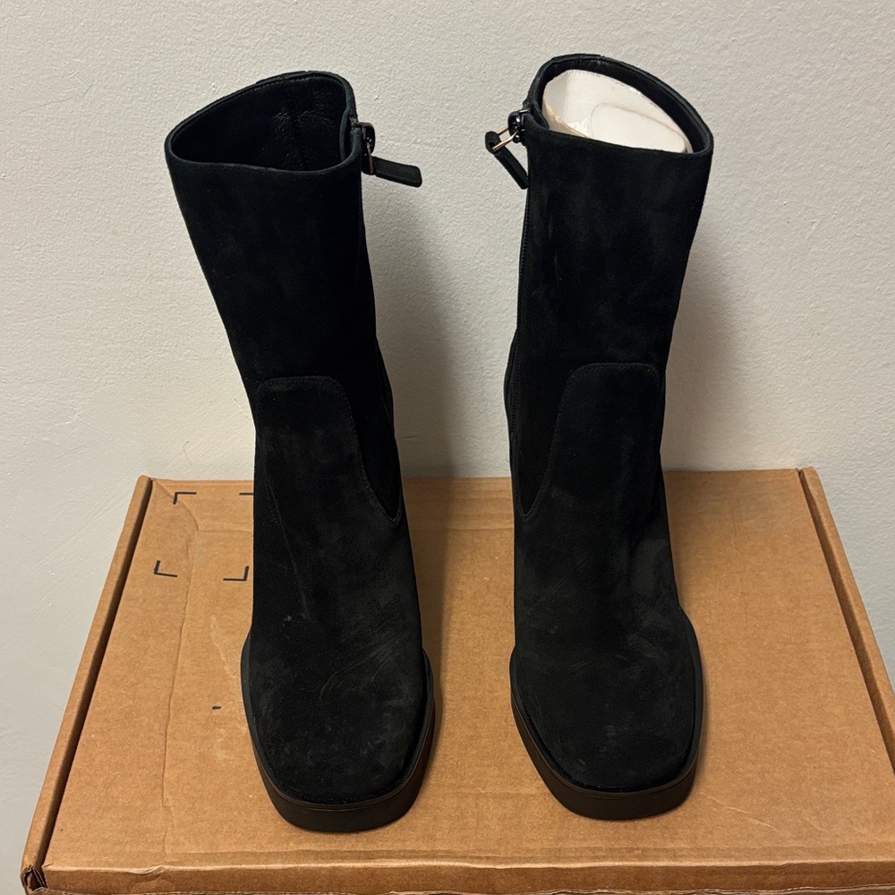 Stuart Weitzman Black Heeled Boots - Picture 3 of 9